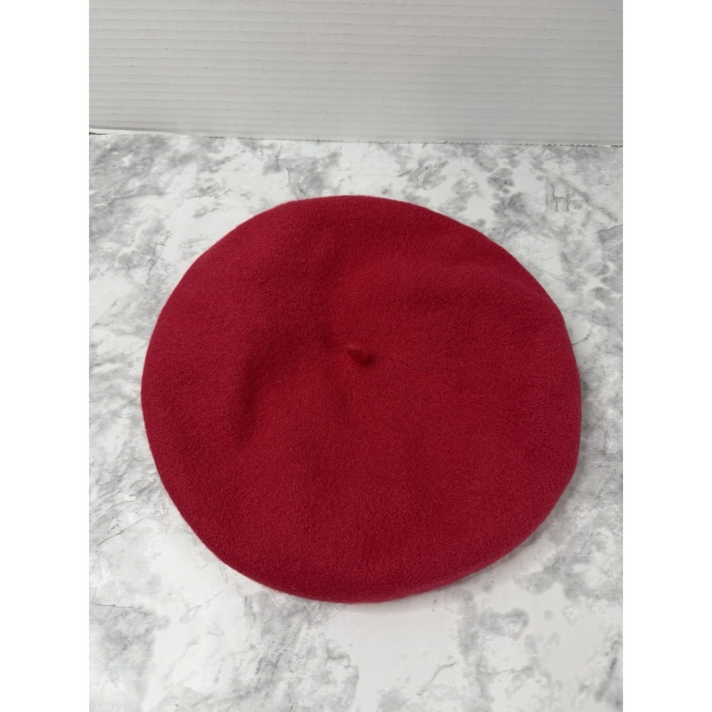 Vintage 100% Wool Red Beret French Chic Indie Whimsy Warm Hat